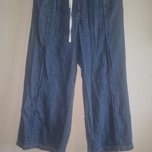 a new day Blue Denim Wide-Leg Trousers